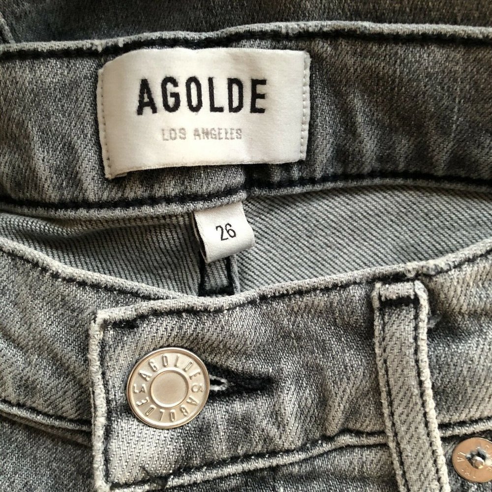AGOLDE Nico Jeans High Rise Slim Foretold Grey 26 - Picture 7 of 11